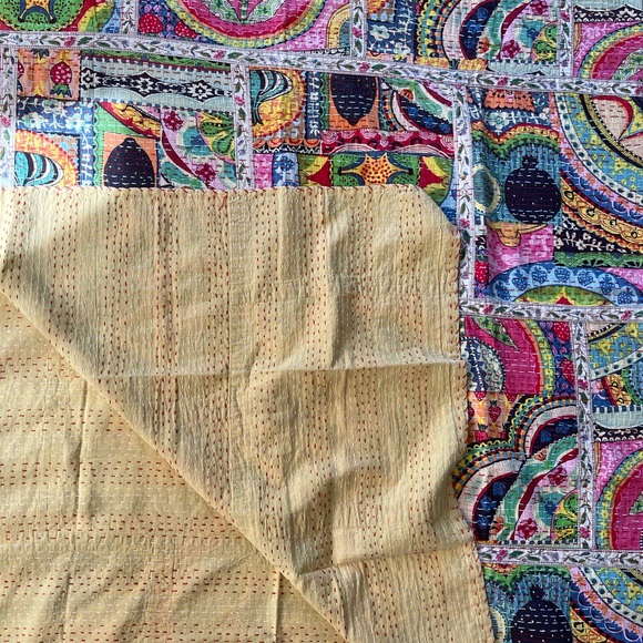 SOLD! Kantha Throw blankets (2) This is SOLD! - Picture 3 of 5